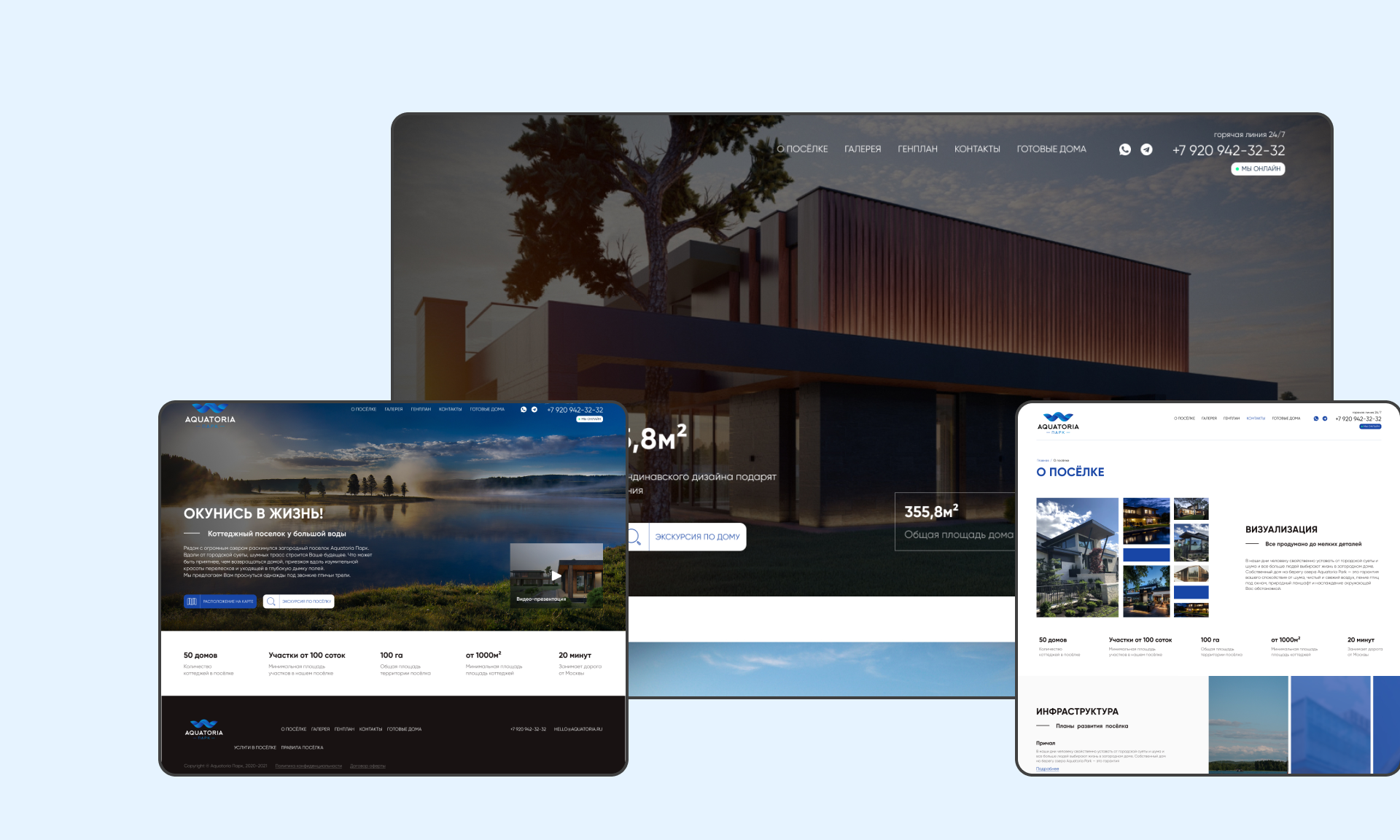 Development of a corporate website for a cottage village