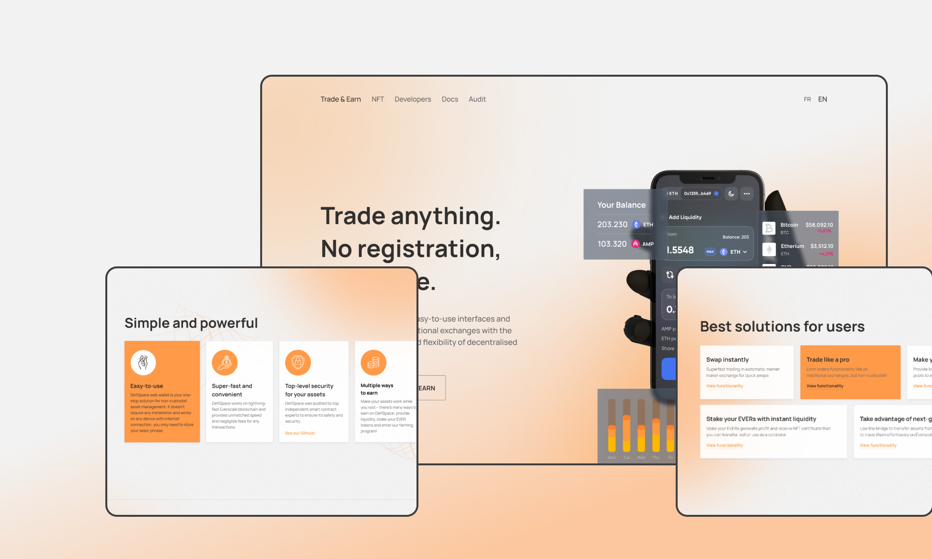 Website development for the DefiSpace investment platform