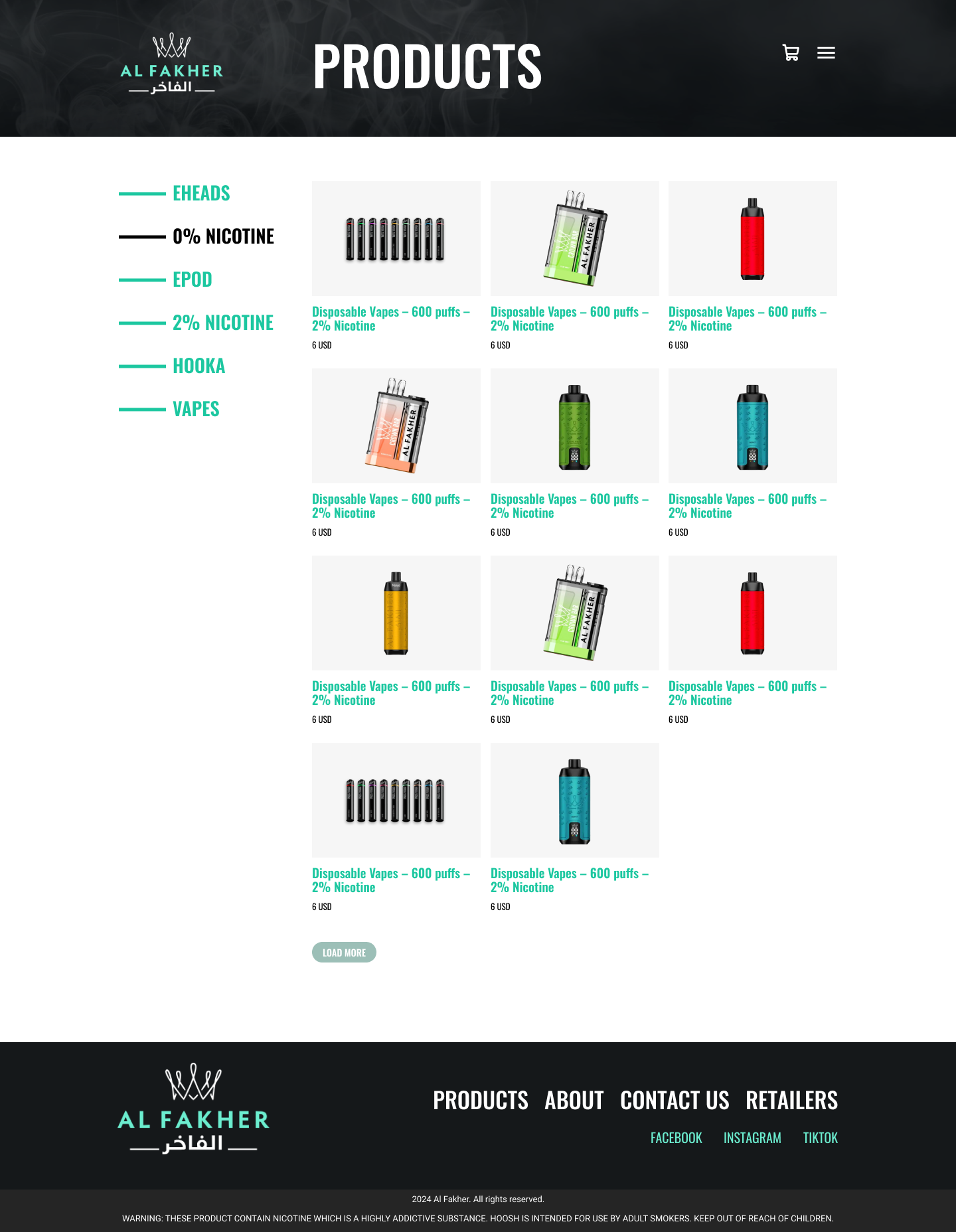 Online store selling vape for Al Fakher